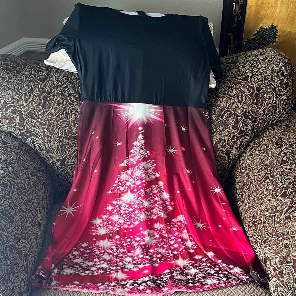New, without tags. Festive Black and Red Christmas Dress, size large